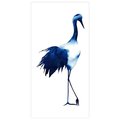 Empire Art Direct Empire Art Direct TMP-108753-4824 48 x 24 in. Ink Drop Crane 1 Blue Frameless Tempered Glass Panel Contemporary Wall Art TMP-108753-4824